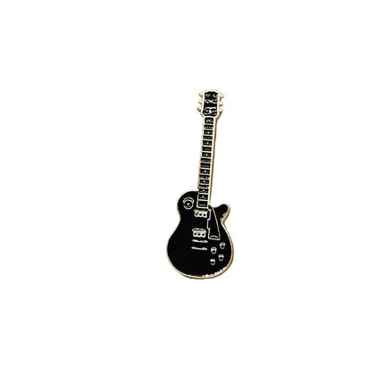 Music themed pin badges Black