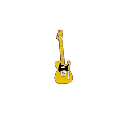 Music themed pin badges Yellow