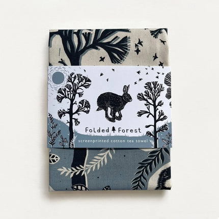 Cotton Tea Towel - Leaping Hare