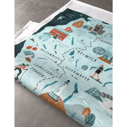 Cumbria Way Tea Towel