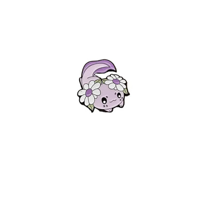 Cute Axolotl pin badges (various Kawaii cutie designs) Purple and White
