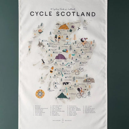 Cycle Scotland Tea Towel