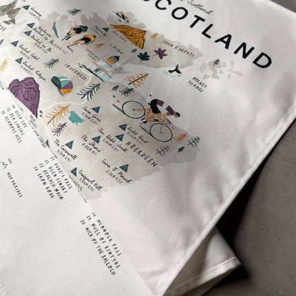 Cycle Scotland Tea Towel