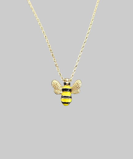 Bee Insect Necklace Gold Plated