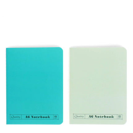 A6 notebooks set of 2 - Green & aqua
