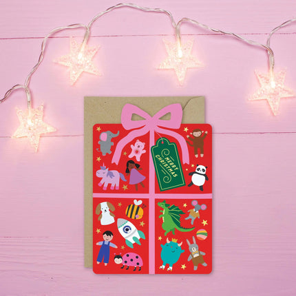Joyful Holiday Present Christmas Card - Christmas Card