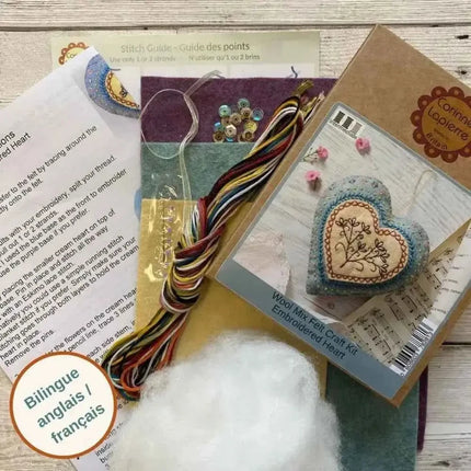 Embroidered Heart Felt Craft Mini Kit