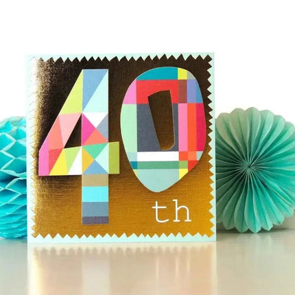Gold Foiled Forty Card