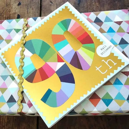 Gold Foiled Ninety Birthday Card