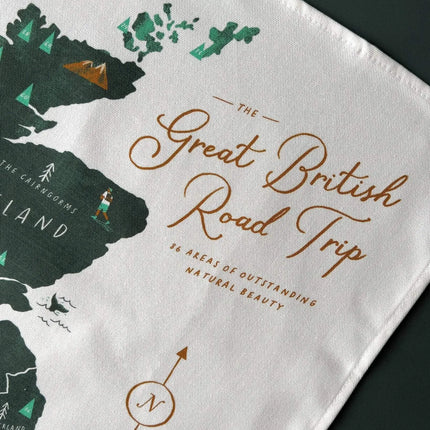 Great British Road Trip Tea Towel