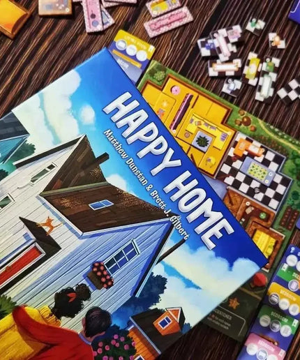 Happy Home Board Game. A Family game for 2 to 5 players.