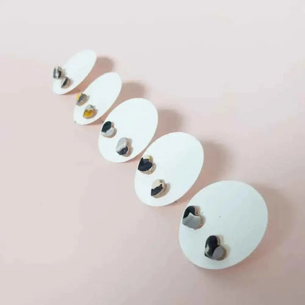 Heart Leather Stud Earrings - Multiple Colours