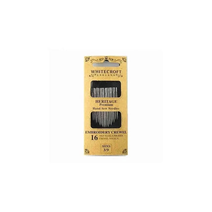 Heritage Embroidery Needles - Sizes 3 to 9 - pack of 18