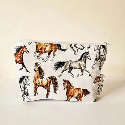 Horses Handmade Cosmetics Bag