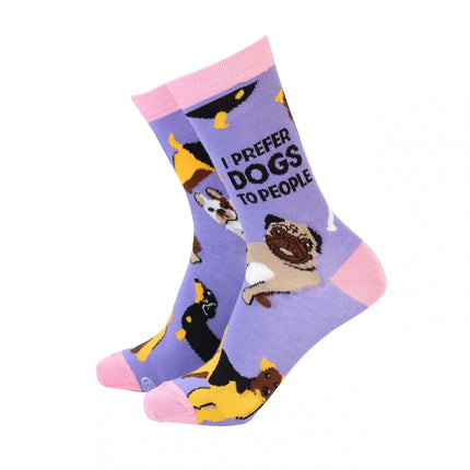 I prefer dogs to people - Women's Bamboo Socks