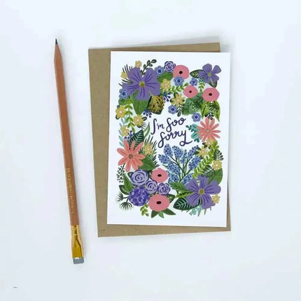 I'm Soo Sorry greetings card - blank inside