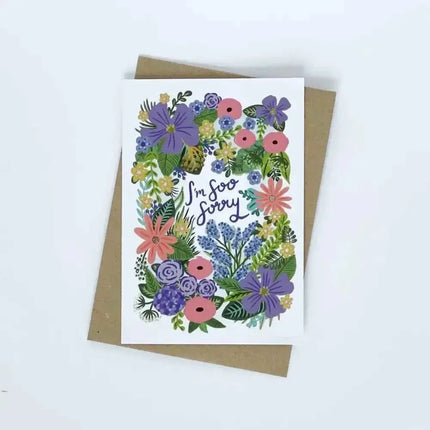 I'm Soo Sorry greetings card - blank inside