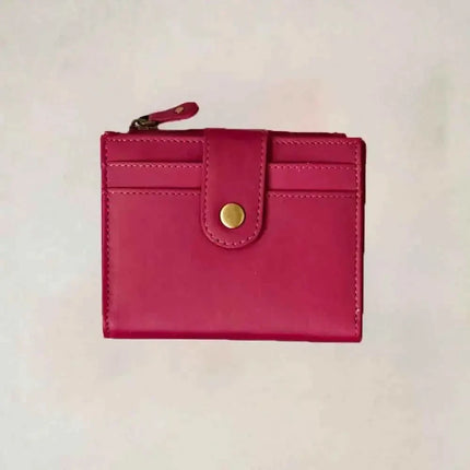 Iman Recycled Leather Small Clutch Purse Rose Pink