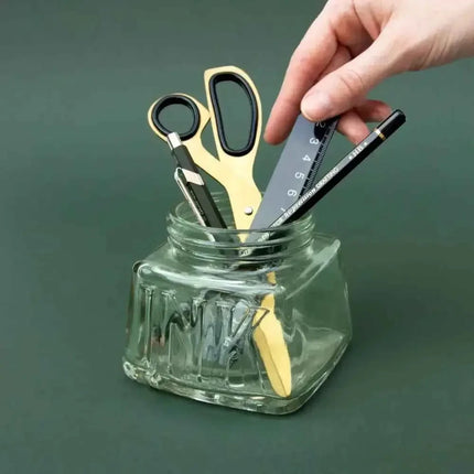 Green Tinted  Victorian style Inkwell Pen Pot