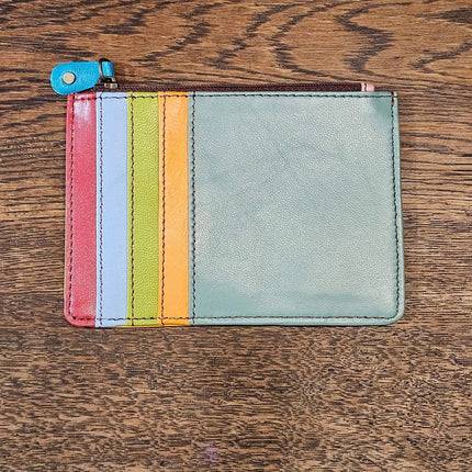 Kanga Recycled Leather Card Purse Green