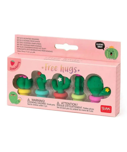 Legami - Set of 5 Scented Erasers - Free Hugs