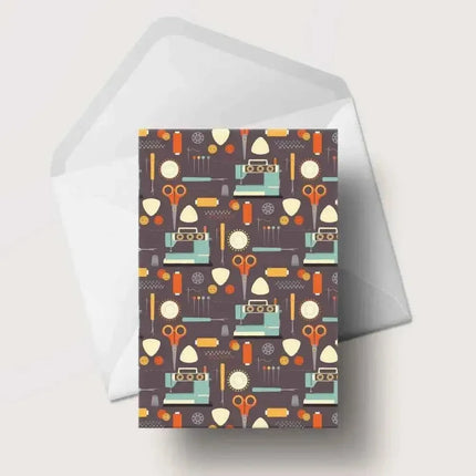 Life's A Stitch Sewing Greeting Card