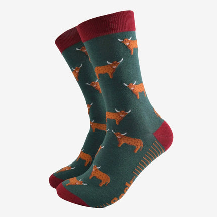 Men's Highland Cow Bamboo Socks