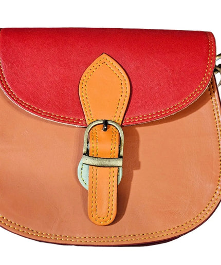 Multicoloured Saddle Crossbody Bag Orange