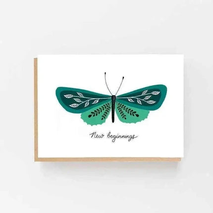 New Beginnings - Butterfly greetings card