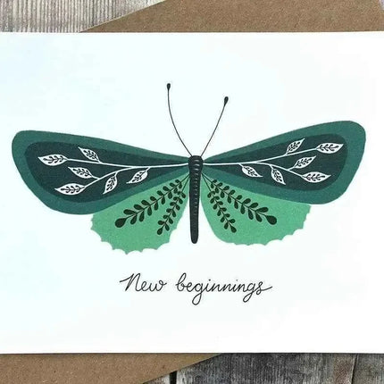 New Beginnings - Butterfly greetings card