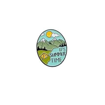 Outdoor Adventure Pin badges It's Summer time