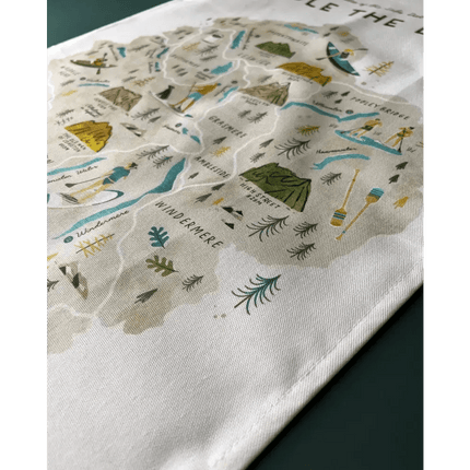 Paddle the Lakes Tea Towel