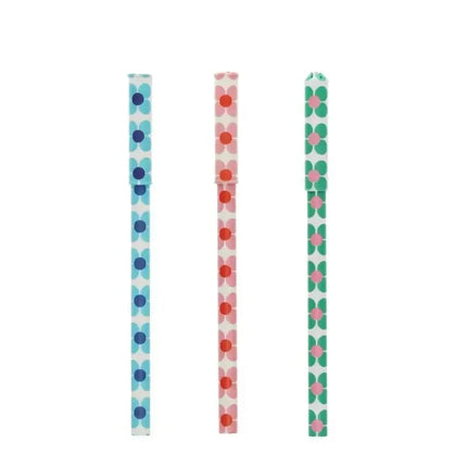 Paper ballpoint pens (set of 3) - Daisy pattern design