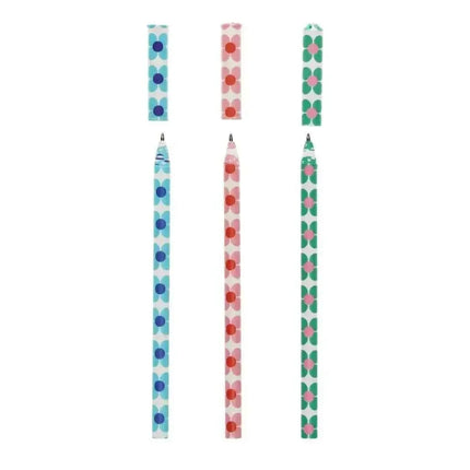 Paper ballpoint pens (set of 3) - Daisy pattern design