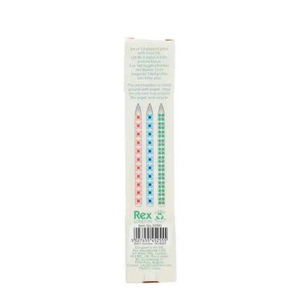 Paper ballpoint pens (set of 3) - Daisy pattern design