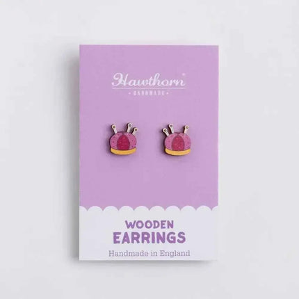 Pincushion Wooden Earrings - Craft themed Jewellery