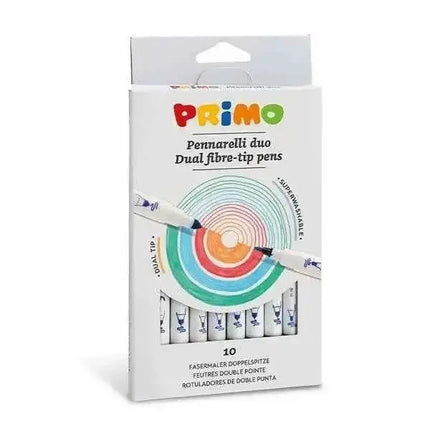 Primo 10 Dual Tip Fibre-tip Pens