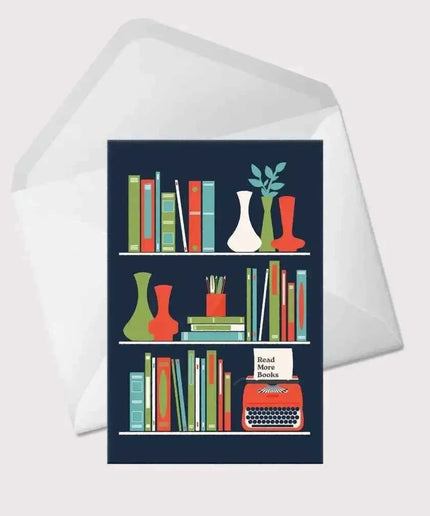 Read More Books Blue Greeting Card