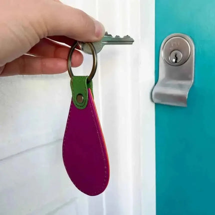 Recycled Leather Fob Keyring