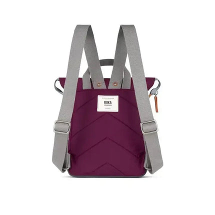 ROKA London Bantry Backpack in Royal Burgundy Nylon