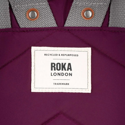 ROKA London Canfield Backpack in Royal Burgundy Nylon