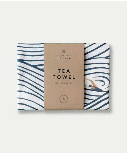 Wild Swimming Pattern Tea Towel