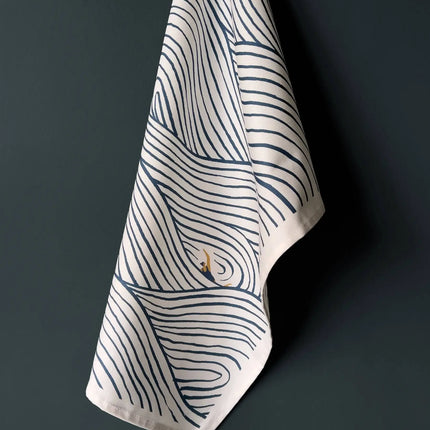 Wild Swimming Pattern Tea Towel