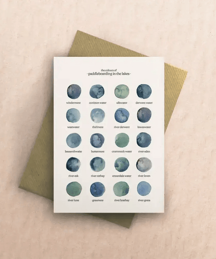 The Colours of Paddleboarding in the Lakes Greetings Card
