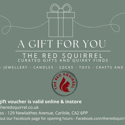 The Red Squirrel Gift Voucher: For use both instore and online