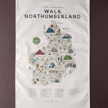 Walk Northumberland Tea Towel