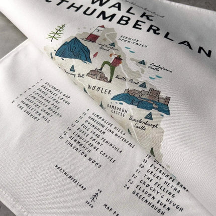 Walk Northumberland Tea Towel