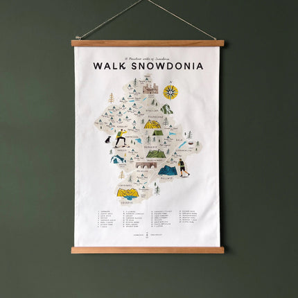 Walk Snowdonia (Eryri) Tea Towel