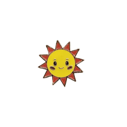 Space and Weather themed pin badges - Various Designs Sun