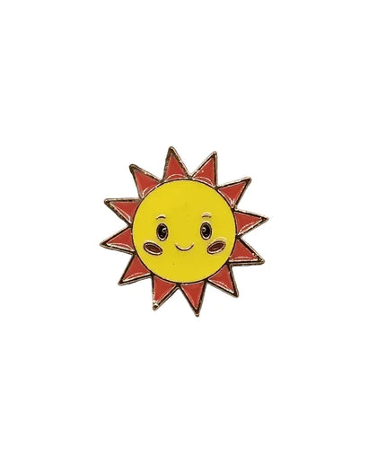 Space and Weather themed pin badges - Various Designs Sun